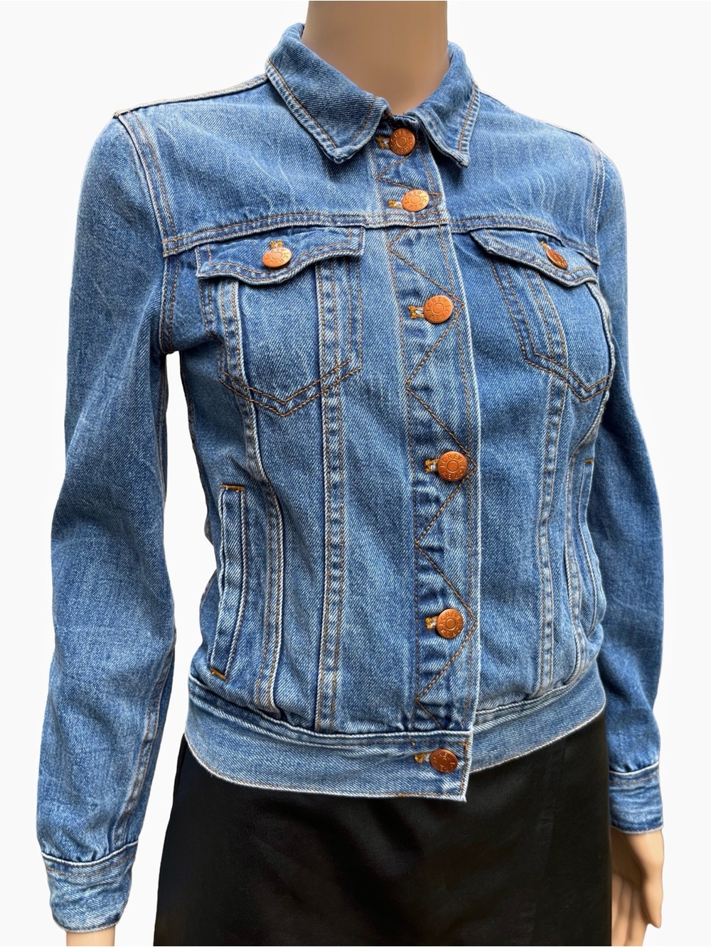 J.Crew Fitted Cropped Denim Jacket XXS